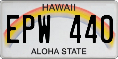 HI license plate EPW440