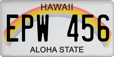 HI license plate EPW456