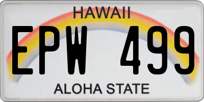 HI license plate EPW499