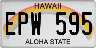 HI license plate EPW595