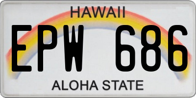 HI license plate EPW686