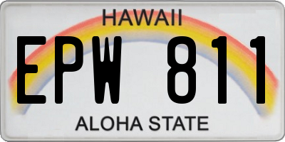 HI license plate EPW811