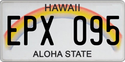 HI license plate EPX095