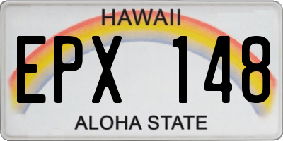 HI license plate EPX148