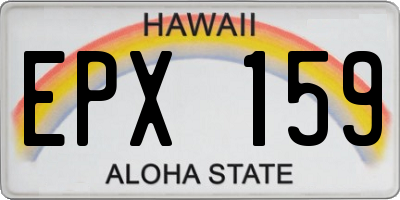 HI license plate EPX159