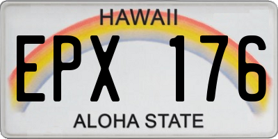 HI license plate EPX176