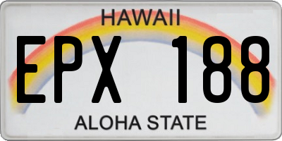 HI license plate EPX188