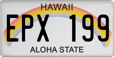 HI license plate EPX199