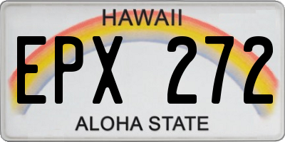 HI license plate EPX272