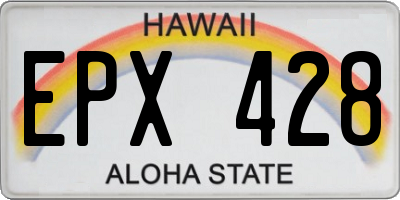 HI license plate EPX428