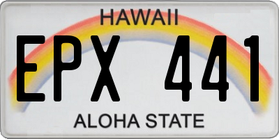 HI license plate EPX441