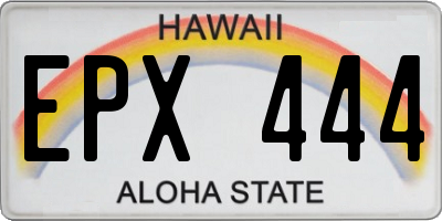 HI license plate EPX444