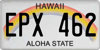 HI license plate EPX462