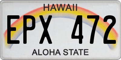 HI license plate EPX472