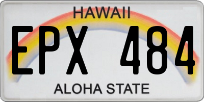 HI license plate EPX484