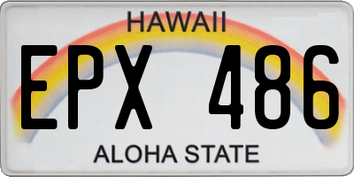 HI license plate EPX486