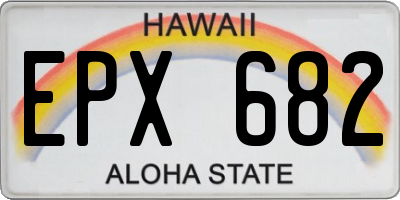 HI license plate EPX682