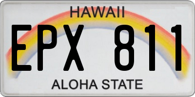 HI license plate EPX811