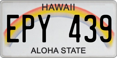 HI license plate EPY439