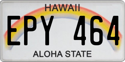 HI license plate EPY464