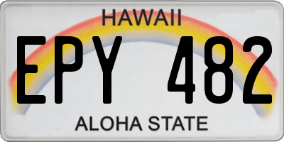 HI license plate EPY482