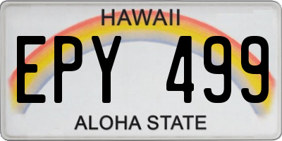 HI license plate EPY499