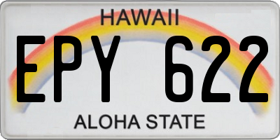 HI license plate EPY622