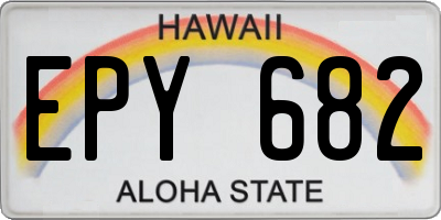 HI license plate EPY682