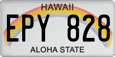 HI license plate EPY828