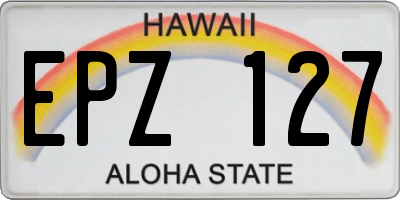 HI license plate EPZ127