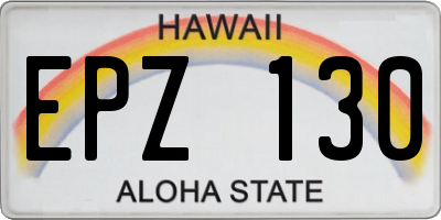 HI license plate EPZ130