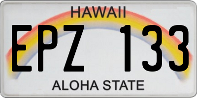 HI license plate EPZ133