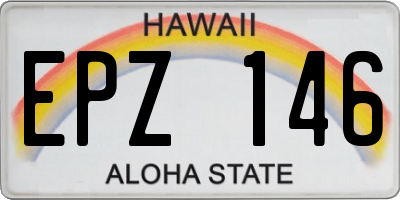 HI license plate EPZ146