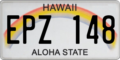 HI license plate EPZ148