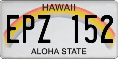 HI license plate EPZ152