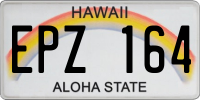 HI license plate EPZ164
