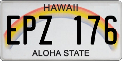 HI license plate EPZ176