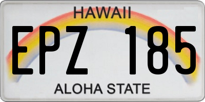 HI license plate EPZ185