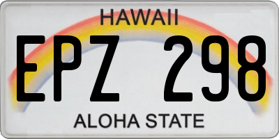 HI license plate EPZ298