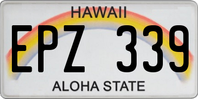 HI license plate EPZ339