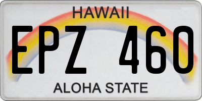 HI license plate EPZ460