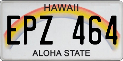 HI license plate EPZ464