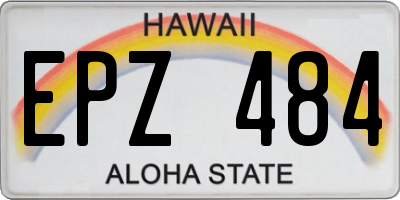 HI license plate EPZ484