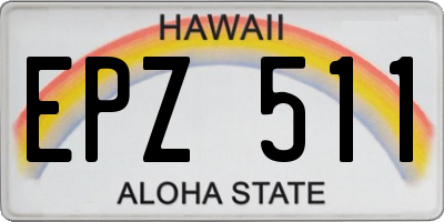 HI license plate EPZ511