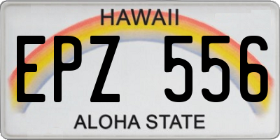 HI license plate EPZ556