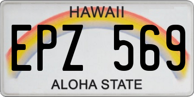 HI license plate EPZ569