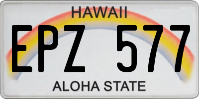 HI license plate EPZ577