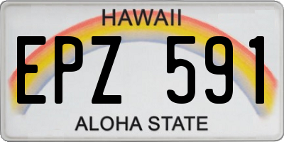 HI license plate EPZ591