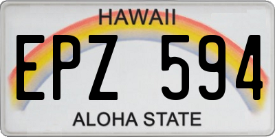 HI license plate EPZ594
