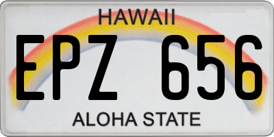 HI license plate EPZ656